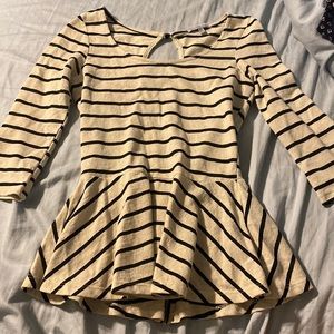 Zip up striped long sleeve